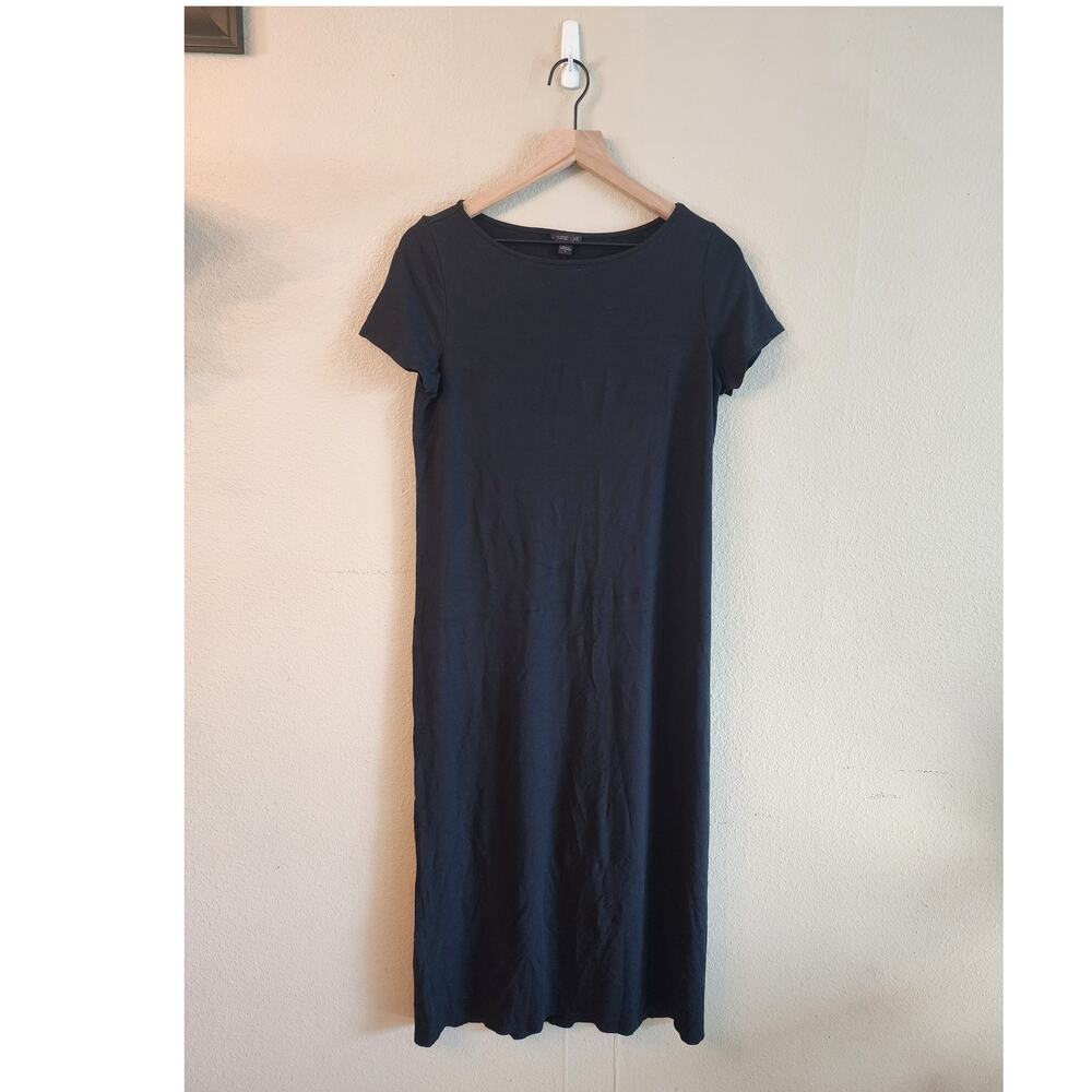 J. Jill Wearever Collection Black Maxi Dress SZ Small Minimalist Classic